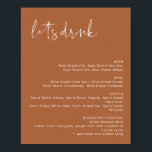 Poster Letreiro de Menu do Bar de Terracota CORIANDER Let<br><div class="desc">Este letreiro de menu de bar apresenta fontes manuscritas e um design minimalista moderno com uma combinação de cores laranja queimado terracota e bege. Altere facilmente a fonte e a cor do fundo para combinar com o seu evento. Isso é perfeito para um casamento, chá de casal, chá de noiva,...</div>