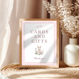Poster Letreiro de Mesa de Chuvinha Rosa de Coelhinho Vin