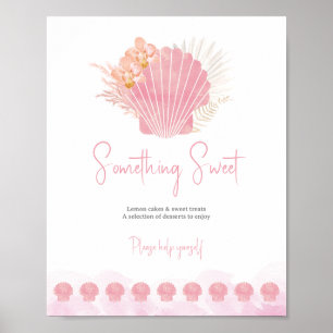 Poster Letreiro de Mesa de Sobremesas para Chá de Bebê co