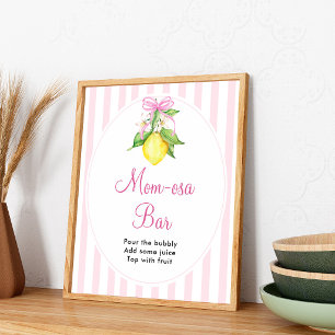 Poster Letreiro de Mesa Lemons Mom-osa