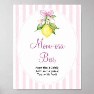 Poster Letreiro de Mesa Lemons Mom-osa
