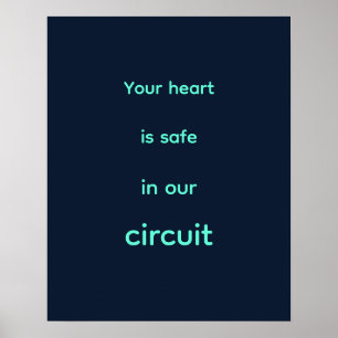 Poster Letreiro de Parede Clássico Navy Light Sans Perfus