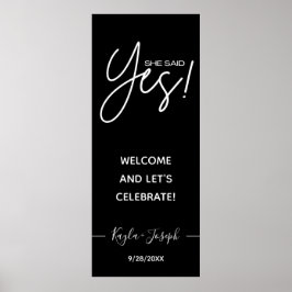 Poster Letreiro Sim preta Bandeira Compromisso bem-vindo 