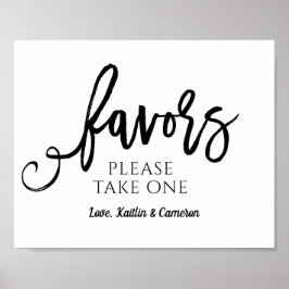 Poster Letrero de Agradecimientos de Boda "Por Favor Tome