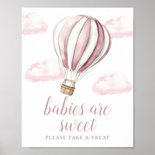 Poster Letrero de Recuerdos Dulces para Baby Shower de Ba (Frente)