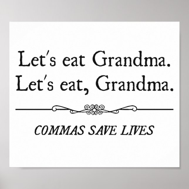 Pôster Let's Eat Grandma Commas Save Lives (Frente)