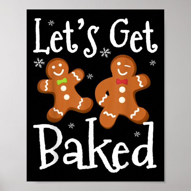 Poster Let's Get Baked Cookie Baking Team Gingerbread Chr (Frente)