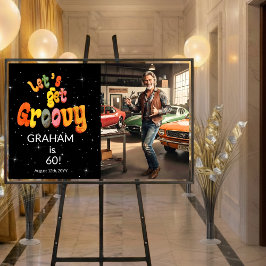 Poster Let's Get Groovy Men's 60th Birthday Photo