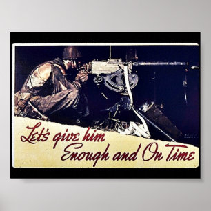 Poster Let's Give Him Enough And On Time