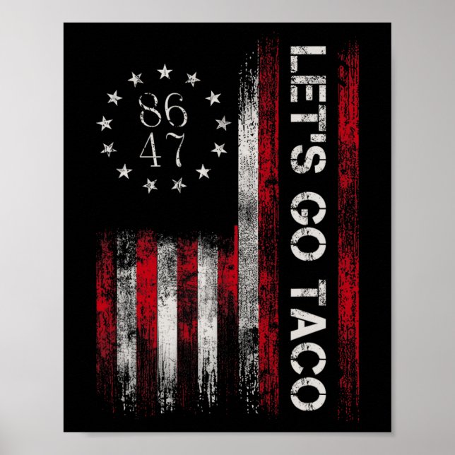 Poster Let's Go Taco Shirt Funny Let's Go Taco 3  (Frente)