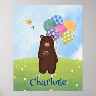 Poster Let's go to the Party Bear 