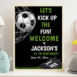 Poster Let's Kick up the fun!, Funny Soccer Birthday