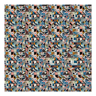 Pôster LETTER J STEREOGRAM 20"x20", Semi-Gloss, No Frame