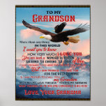 Poster Letter To My Grandson Gift,Love Baby Boy Gift Idea<br><div class="desc">Letter To My Grandson Gift, Love Baby Boy Gift Idea</div>