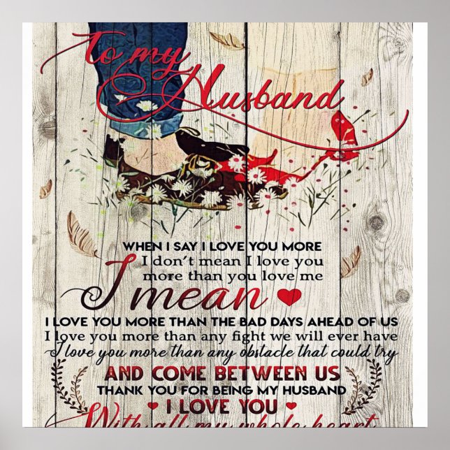 Poster Letter To My Husband | Love Quotes To Husband (Frente)