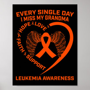 Poster Leucemia Cardíaca De Fita Em Memória De Grande