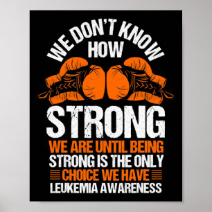 Poster Leucemia Consciência Cancer de sangue Fita Laranja
