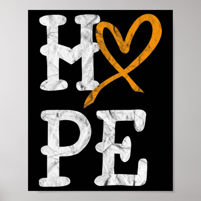 Poster Leucemia Consciência Mês Esperança Vintage Cancer  (Frente)