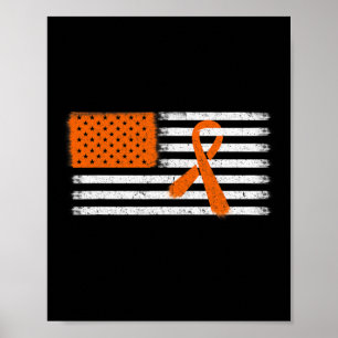 Poster Leucemia De Bandeira Americana E Esclerose Múltipl