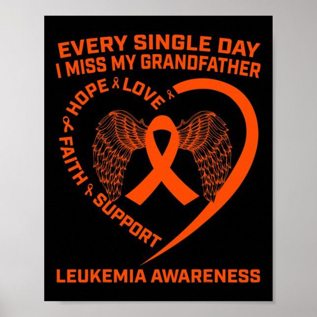 Poster Leucemia De Fita Em Memória Do Avô (Frente)