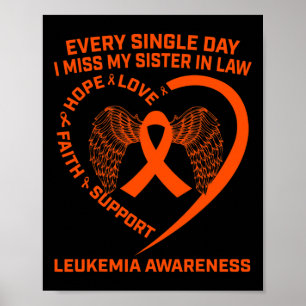 Poster Leucemia De Fita Laranja Sensibilização Em Memória