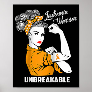 Poster Leucemia Guerreiro Admissível Presente de Consciên