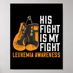 Poster Leucemia Minha Luta Boxando Laranja Leucemia Aw