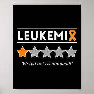 Poster Leucemia Não Recomendaria - Mês De Consciência