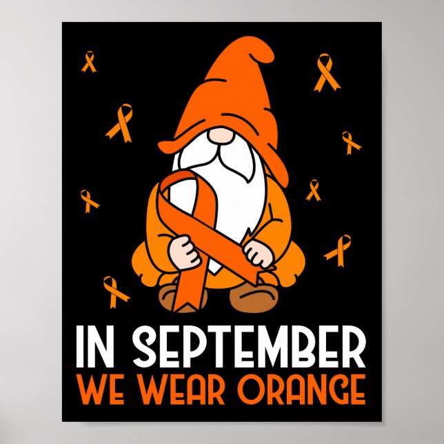 Poster Leukemia Awareness In September We Wear Orange (Frente)