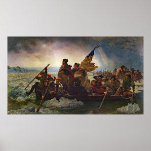 Poster Leutze Washington Cruzando a Pintura de Delaware