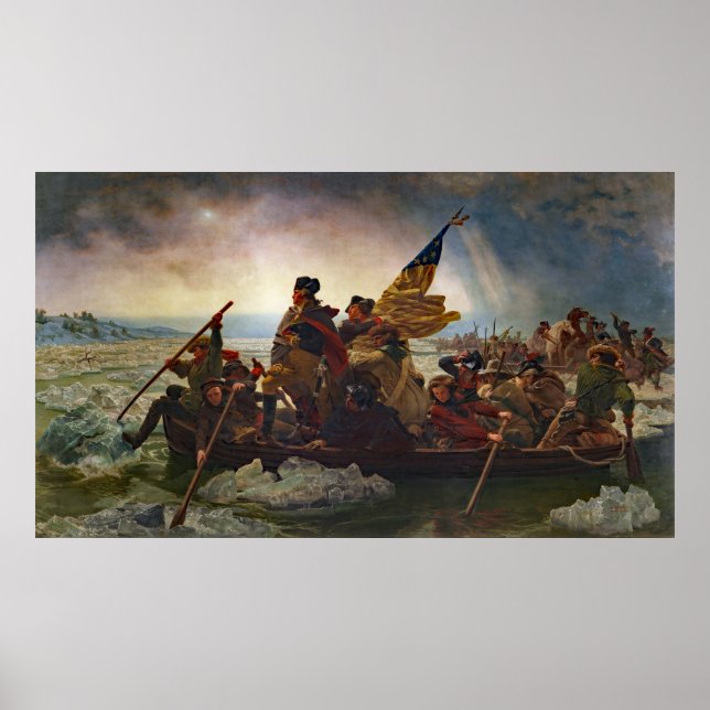 Poster Leutze Washington Cruzando a Pintura de Delaware (Frente)