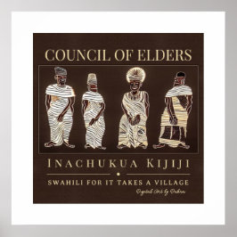 Poster Leva uma aldeia - Quadro do Patrimônio Africano Tr