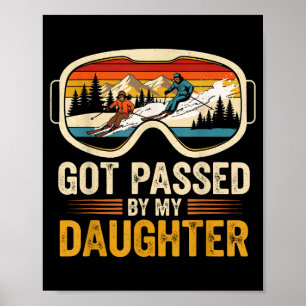 Poster Levado Pelo Pé pela Minha Filha Família de Esqui D