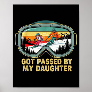 Poster Levado Pelo Pé pela Minha Filha Óculos de Esqui Di
