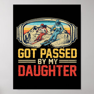 Poster Levado pelo Pé pela Minha Filha Óculos de Esqui En