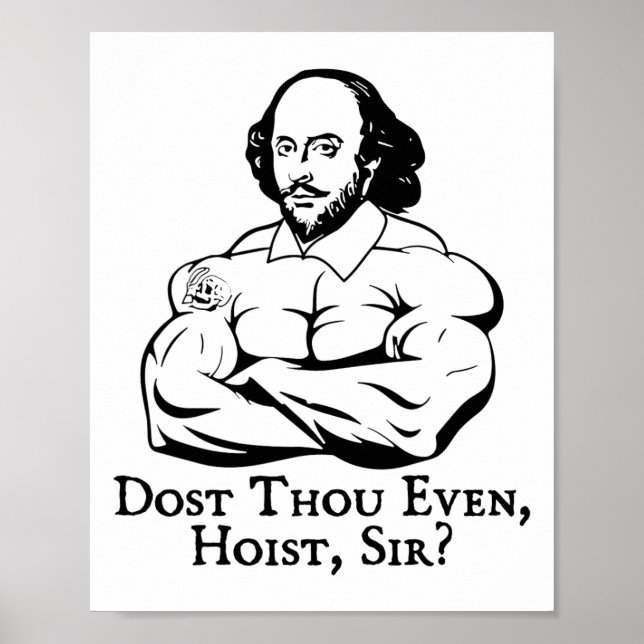 Poster Levanta Mesmo Sir Hoist Engraçado Exercício na Aca (Frente)