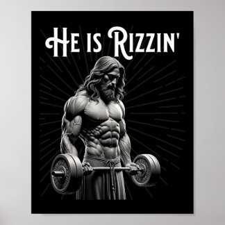 Poster Levantamento de academia músculos rasgados Ele est