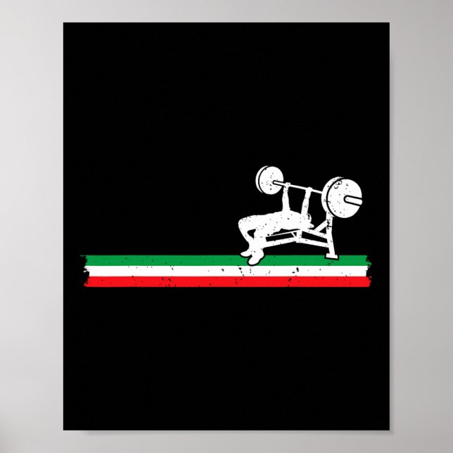Poster Levantamento de Peso do Benchpress Italiano (Frente)
