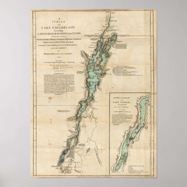 Pôster Levantamento do lago Champlain (Frente)