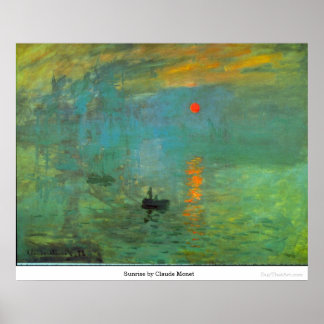 Poster Levantamento do sol por Claude Monet
