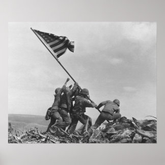 Poster Levantando a bandeira em Iwo Jima por Joe Rosentha