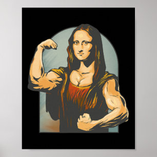 Poster Levantando Mona Lisa Malhação Bodybuilding