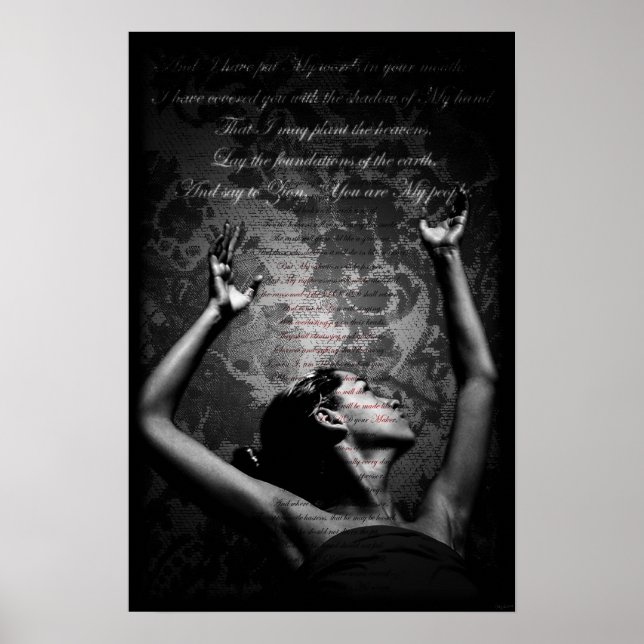 Poster Levante as mãos sagradas (Frente)