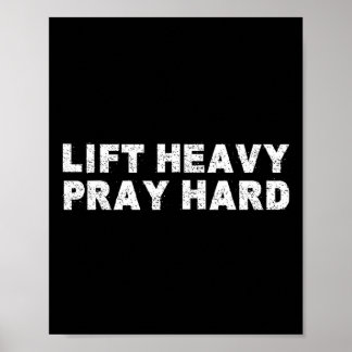Poster Levante Pesado Reze Duro Fitness Musculação Jesus
