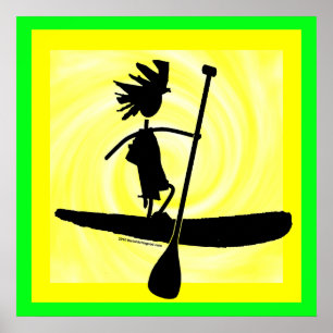 Pôster Levante-se o design da silhueta da pá