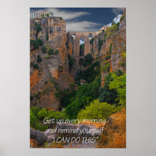 Poster Levante-se toda manhã. Lembre-se que posso fazer i
