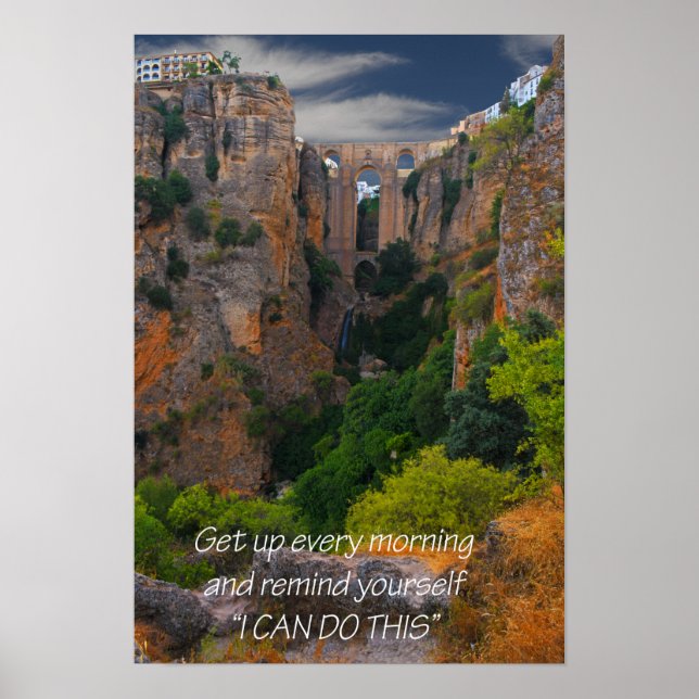 Poster Levante-se toda manhã. Lembre-se que posso fazer i (Frente)