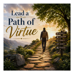 Pôster Levar um Caminho de Virtude