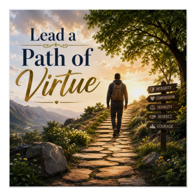 Pôster Levar um Caminho de Virtude (Frente)
