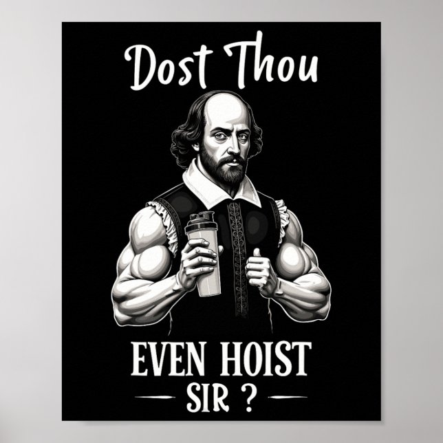 Poster Levas Mesmo Pesos Levantando Shakespeare Academia (Frente)